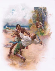 A Fierce Engagement Between the Spaniard and One of the Savages